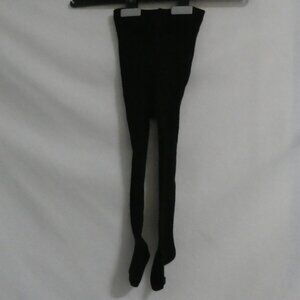 Black Combed Cotton Tights With Feet | Baby Girl | 18-24 months | NWOT